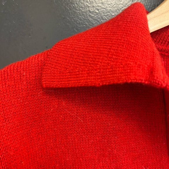 Rossignol M-L vintage wool sweater with tiny bear logo one striped sleeve EVC - Picture 4 of 16